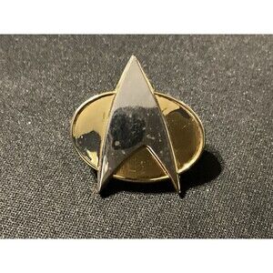 Star Trek TNG Communicator Badge Gold/Silver Tone 1992
